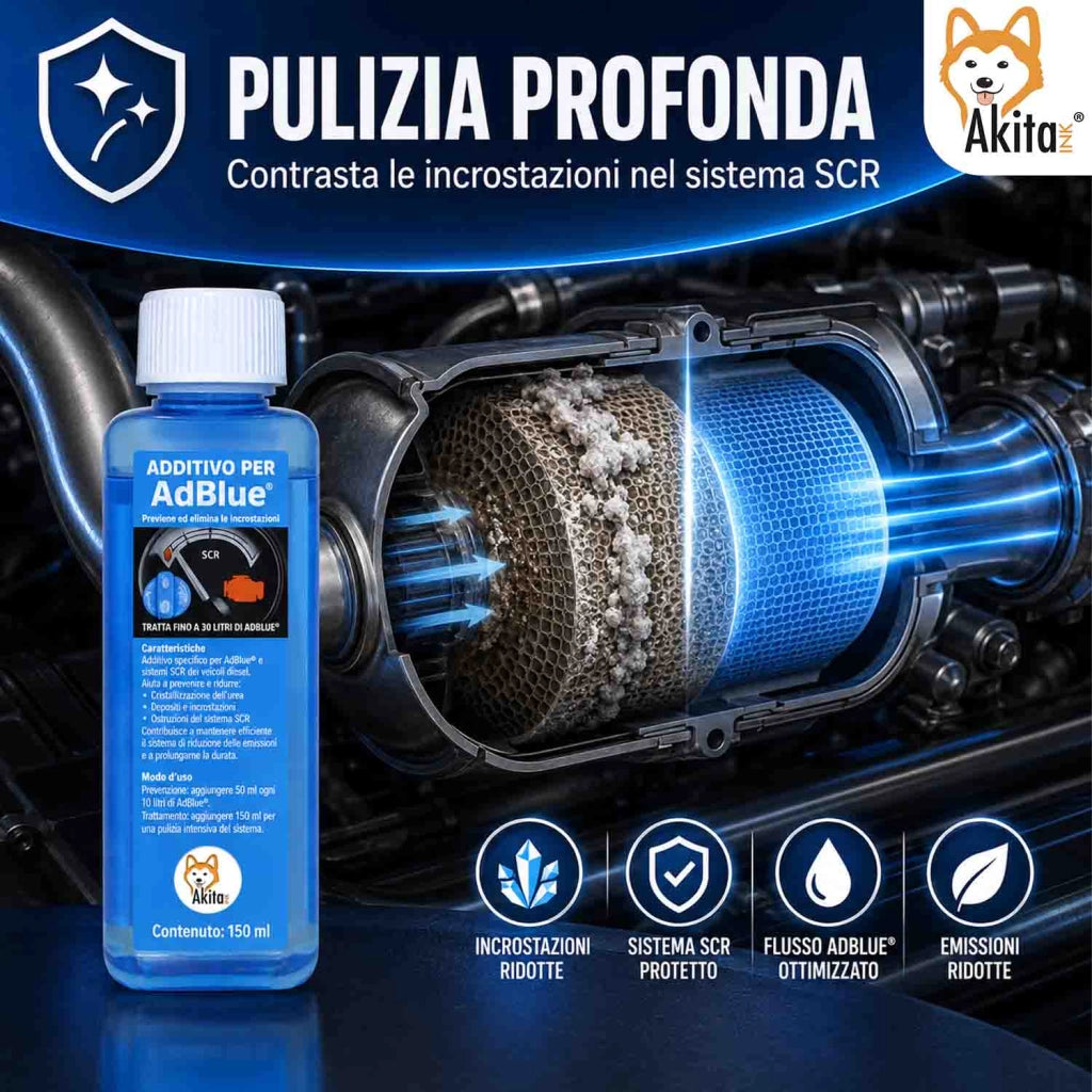 Akitaink Additivo AdBlue Trattamento Sistema SCR 150 ml