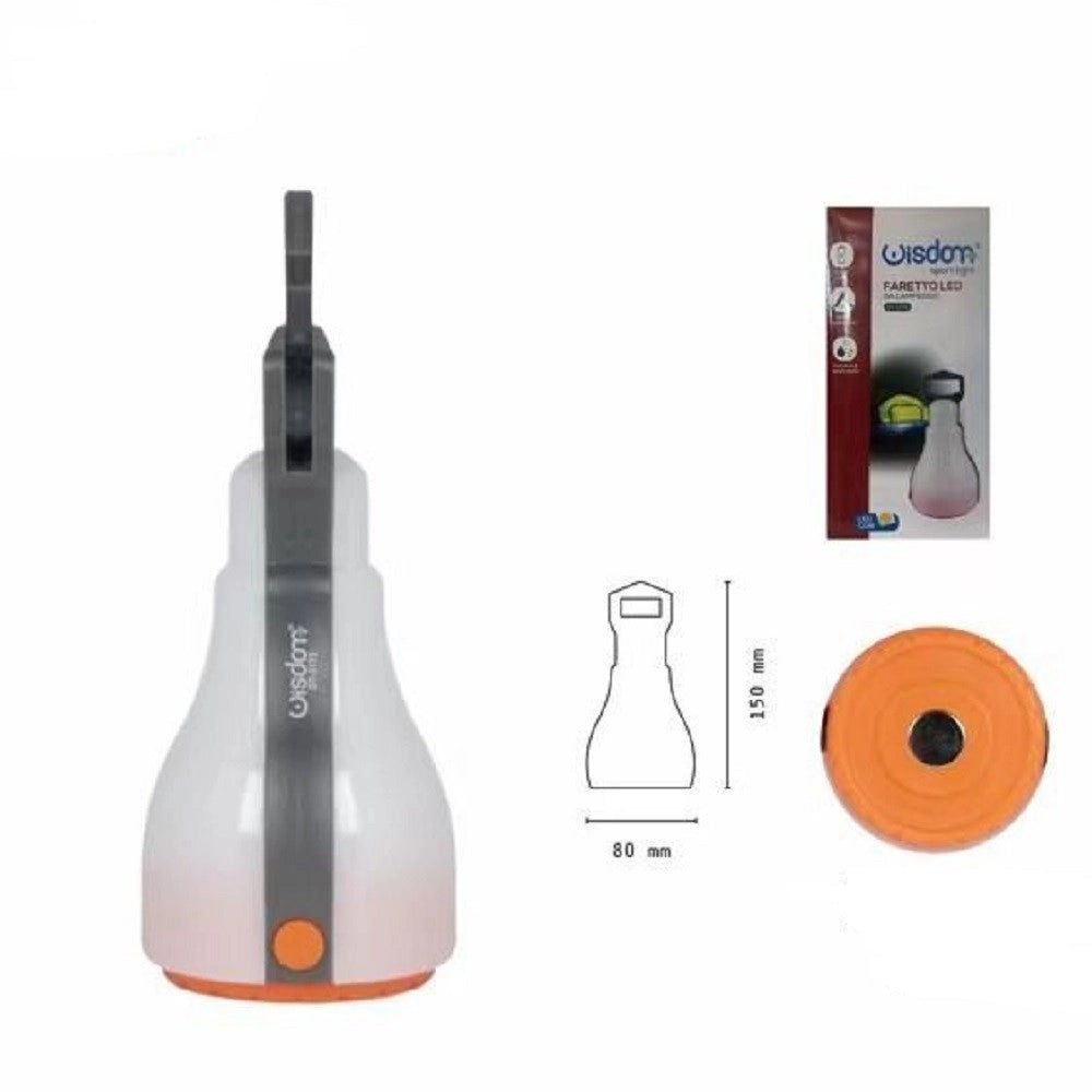Trade Shop - Faretto Led Cob Lanterna Da Campeggio Appendibile Torcia Lampada Calamita Dt2173 -