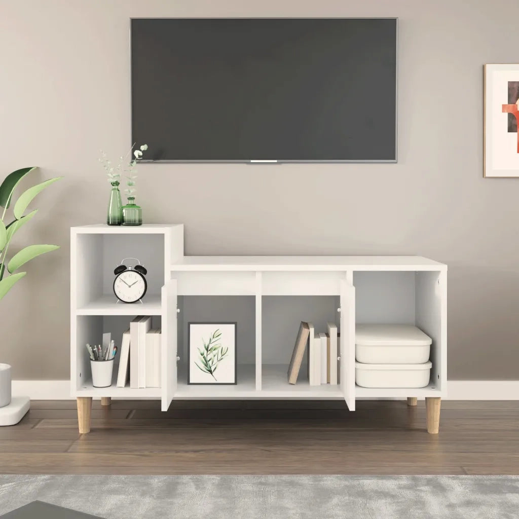 Mobile TV | Armadietto TV | Mobile Porta TV Bianco 100x35x55 cm in Legno Multistrato