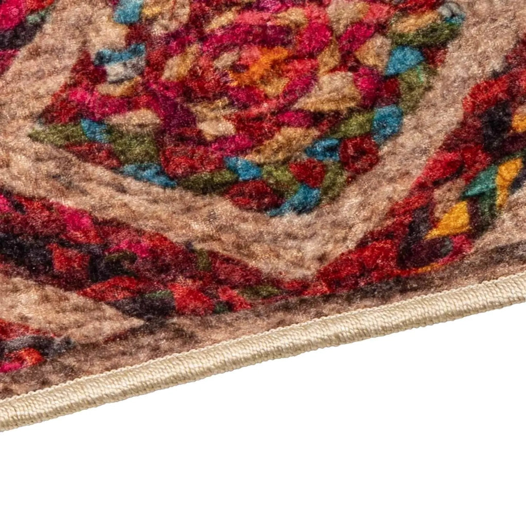 Runner Tappeto MARSA Multicolore 100 x 250 cm Poliestere e PVC