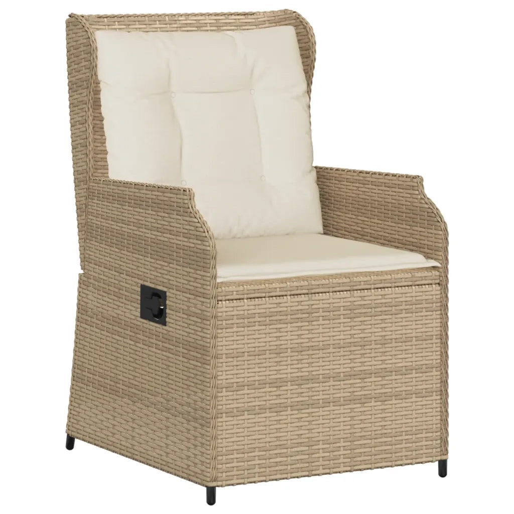 Set Divani da Giardino 5 pz con Cuscini in Polyrattan Beige 3262153