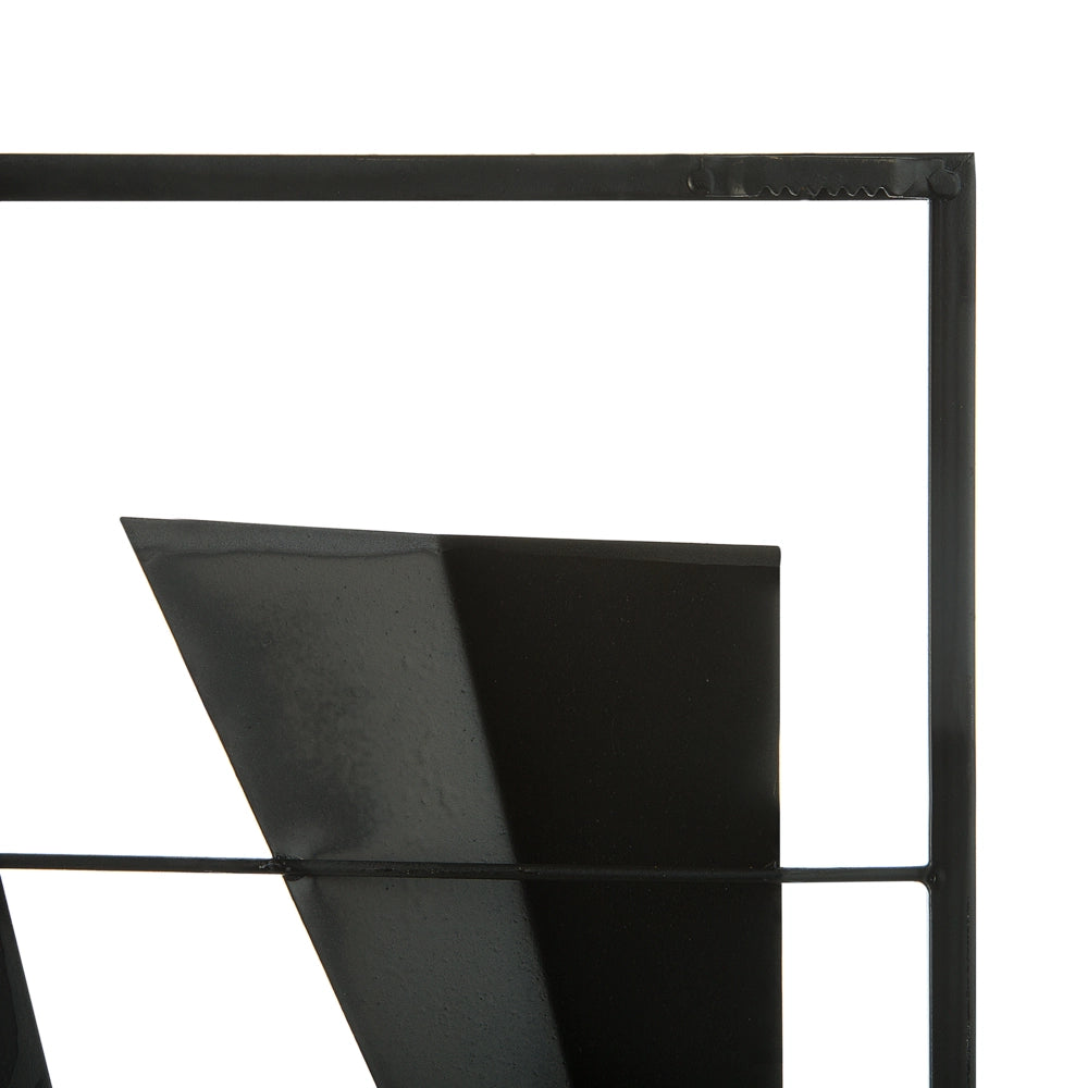 Decorazione da parete 3D geometrica in metallo blu e dorato in metallo moderno stile costiero