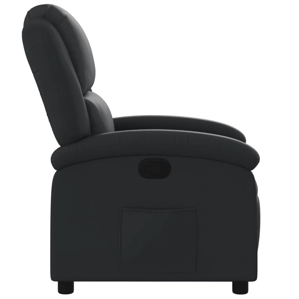 Divano Sedia-Poltrona reclinabile in Vera Pelle Nera 134498