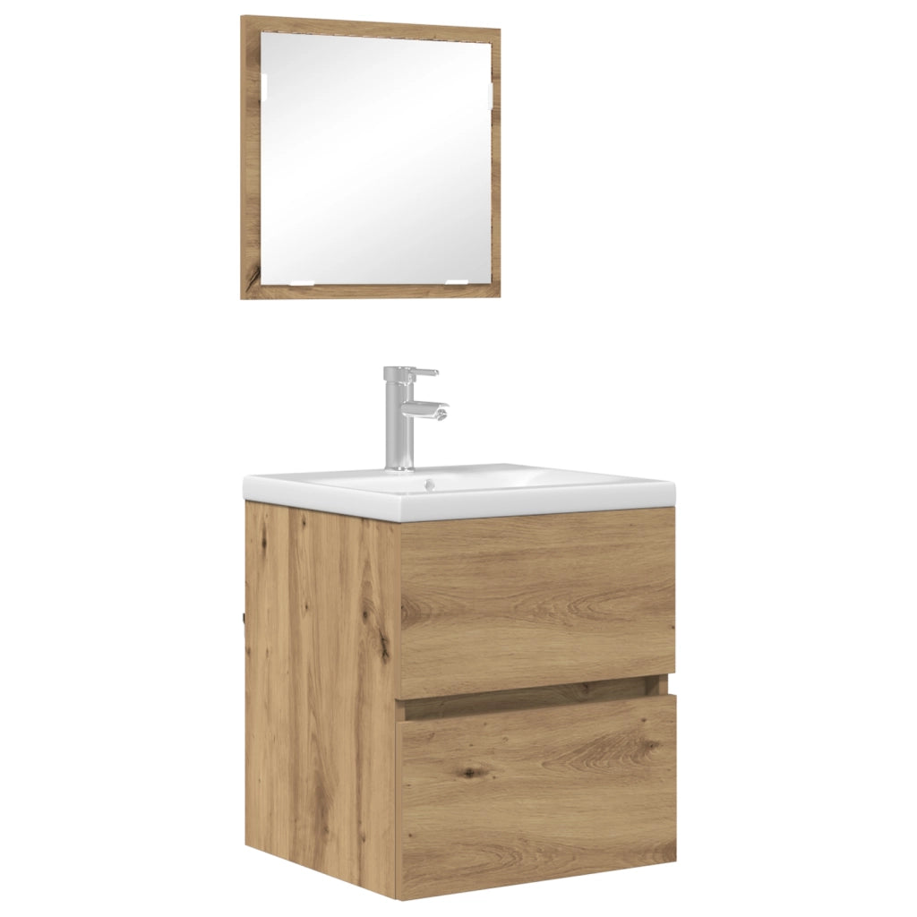 Armadio per il bagno Rovere artigianale MDF Medio Contenitore