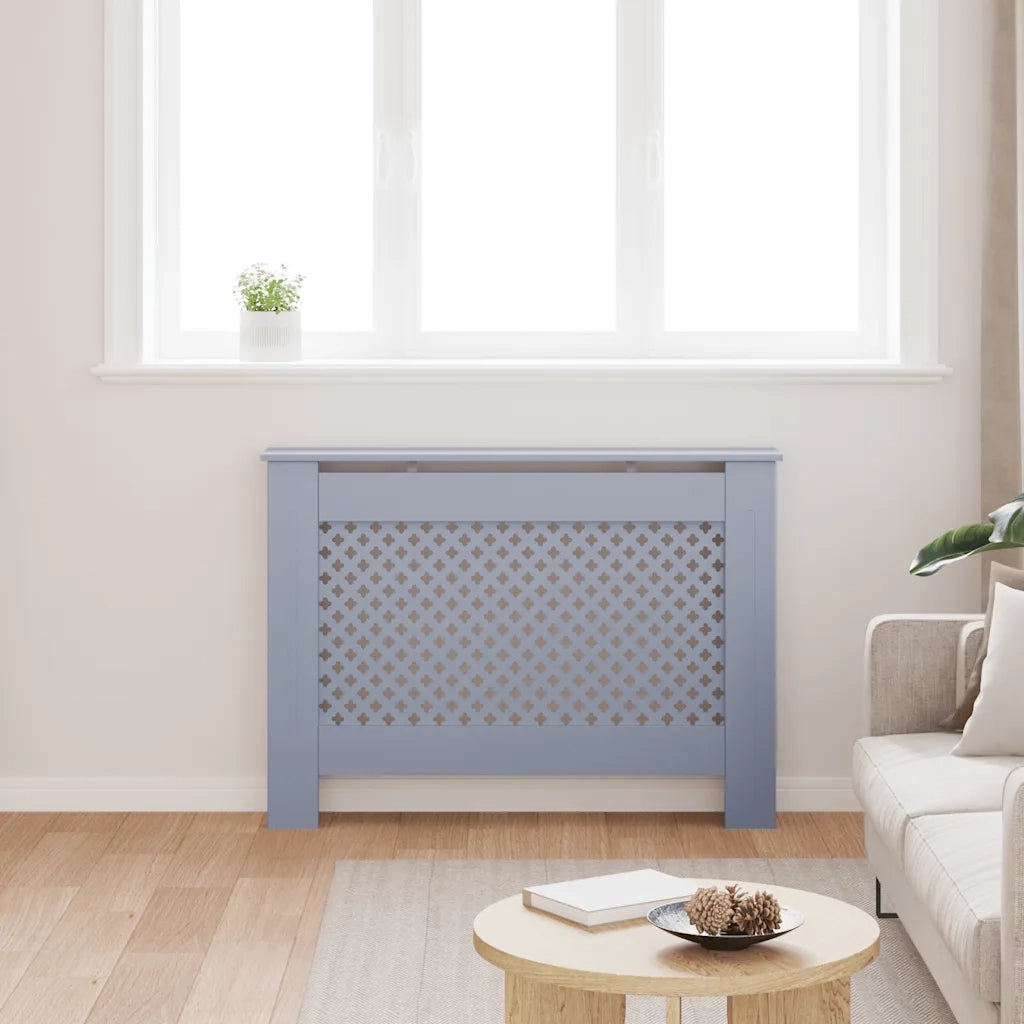 Copertura per Radiatore Antracite 112x19x81 cm in MDF 288191