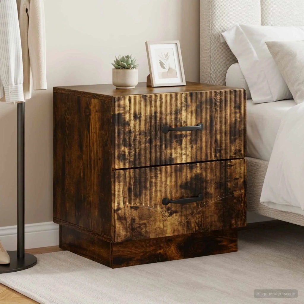 Armadio da Notte 2 pcs Rovere Fumo 43 x 34,5 x 44,5 cm 895226