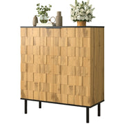 Scarpiera a 2 ante con ripiani regolabili per ingresso in truciolare 80×35×91.5 cm naturale