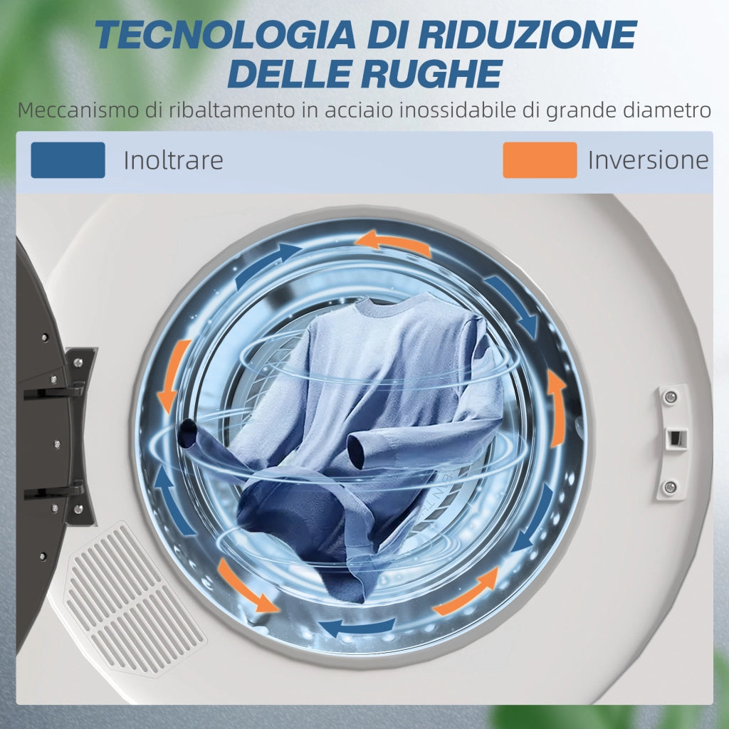 Mini Asciugatrice Elettrica 3 kg ¨C Xylo ¨C 1000W Display LED 49x43x61 cm Bianco
