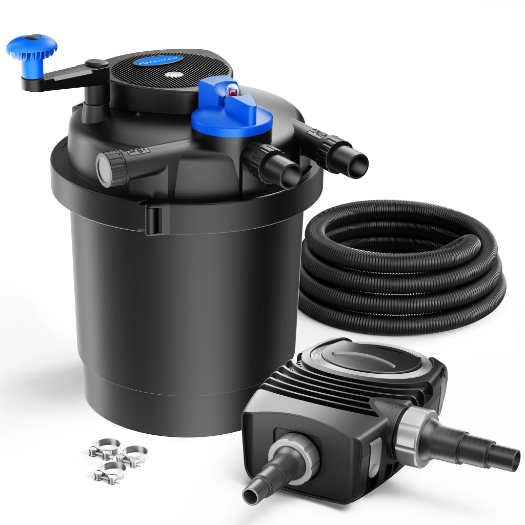 Set filtrante per laghetto CPF-2500 fino a 6000l UVC 11W Pompa NEO3800 Tubo