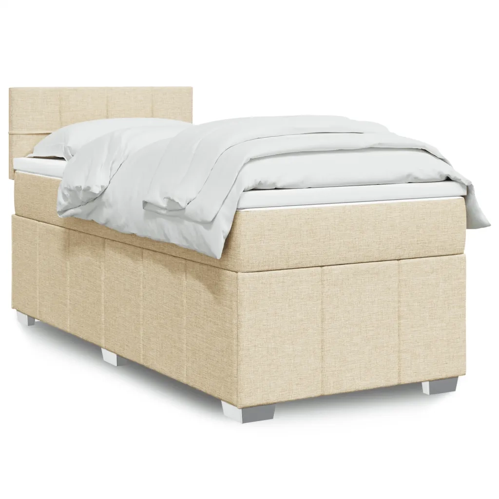 Giroletto a Molle con Materasso Crema 80x200 cm inTessuto 3286900