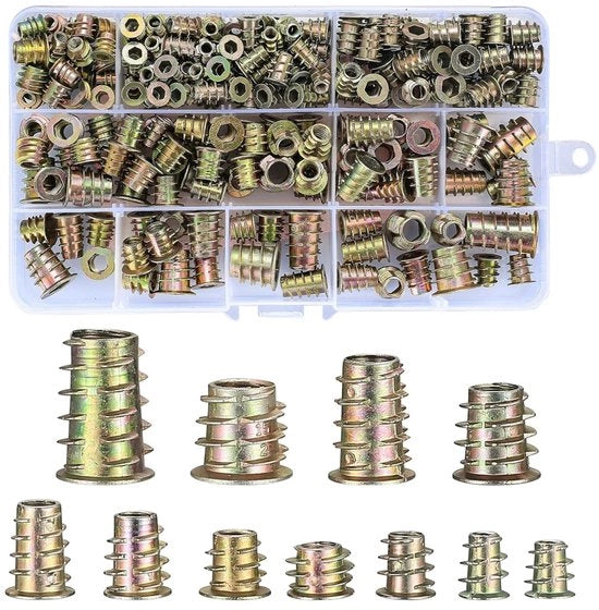 Set di viti a 6 facce in acciaio - 230 pezzi - viti a 6 facce M4/M5/M6/M8/M10 - set di chiavi a pozzo per viti a 6 facce
