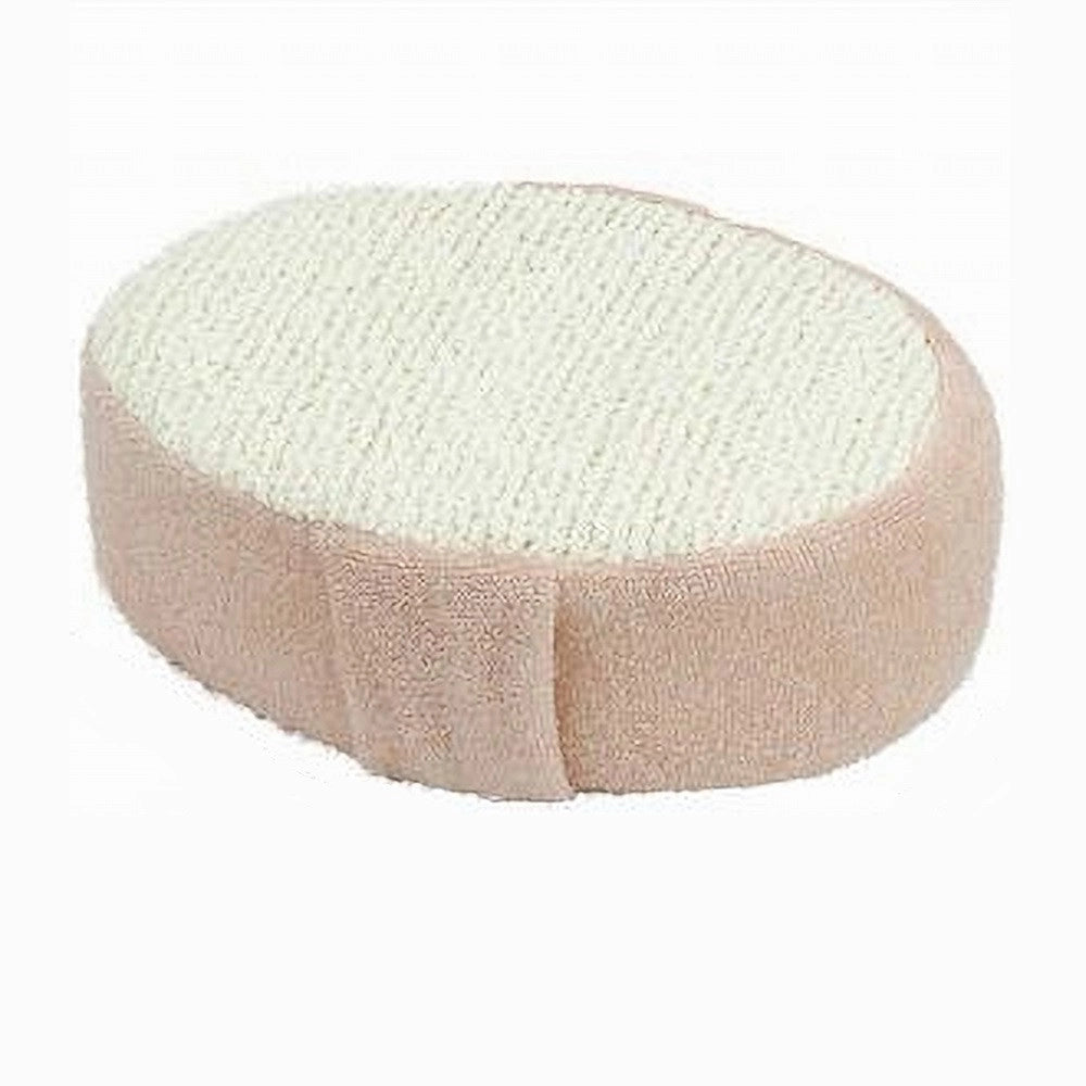 Trade Shop - Spugna Per Doccia Bagno Esfoliante Scrub Pelle Corpo Ovale Con Fascia Rosa 79655 -