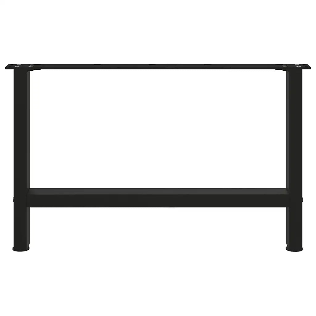 Gambe per Tavolino da CaffÃ¨ Nere 2 pz 70x(42-43) cm Acciaio