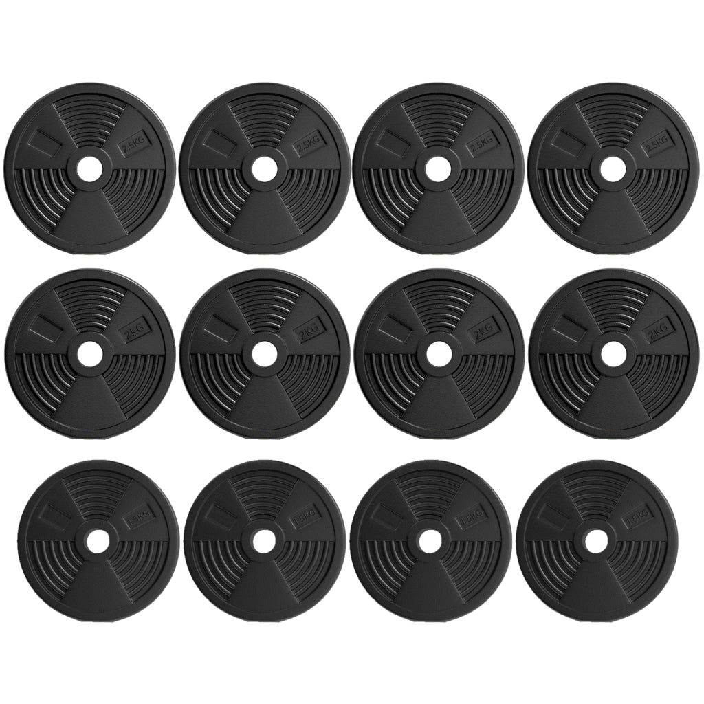 Set pesi regolabili 3 in 1 da 25 kg, nero, con barre e dischi riempiti di sabbia
