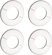 Copertura per tubo 4 pezzi - Acciaio inossidabile - Flangia per parete sfondata - Piattaforma a rosone rotondo - 91mm di diametro - Installazione rapida - Flangia per parete