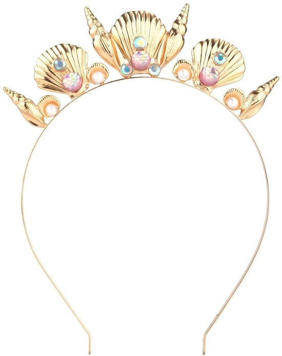 Cintura per Capelli in Oro - Tiara - Accessori Capelli per Donne - Diaframma 12,8 x 14,3 cm - Accessorio per Capelli