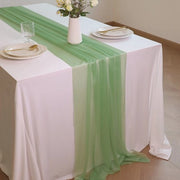 Tela da tavola trasparente - 75x600cm Tela da tavola romantica - Decorazione da tavola in stile bohemien - Adatta per matrimoni, feste, docce di nozze, compleanni