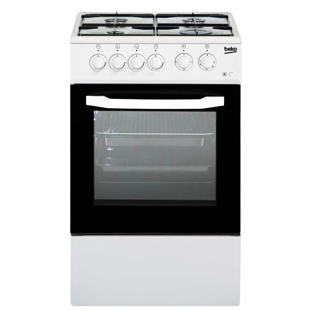 Beko CSS42014FW Cucina a Gas Forno Elettrico con Grill 4 Fuochi Capacita' 54 Litri Classe energetica B 50 cm Bianco