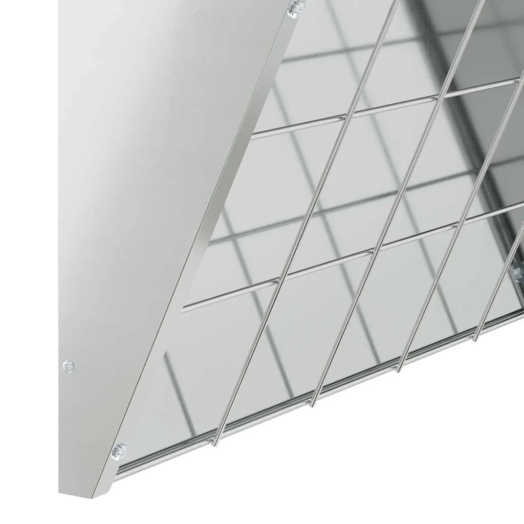 Mangiatore Appeso per Fieno Argento 61 x 33 x 66 cm CFW3042417