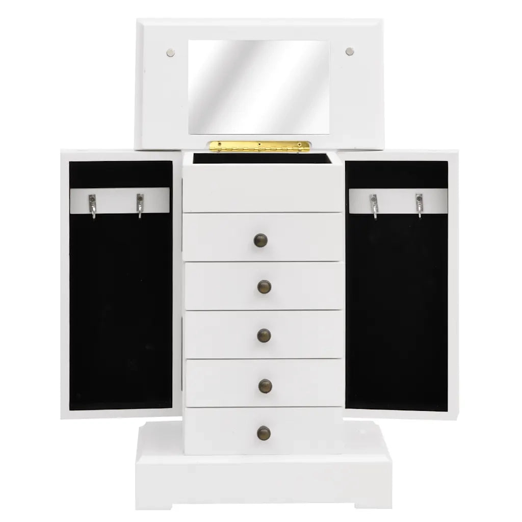 Armadietto per Gioielli con Specchio in MDF 25x13,5x34 cm 245753