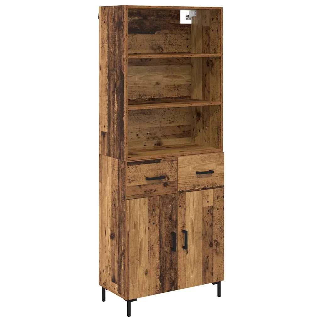 Credenza | Madia | Buffet da pranzo | Armadio da pranzo Legno vecchio 69,5 x 34 x 180 cm Legno multistrato