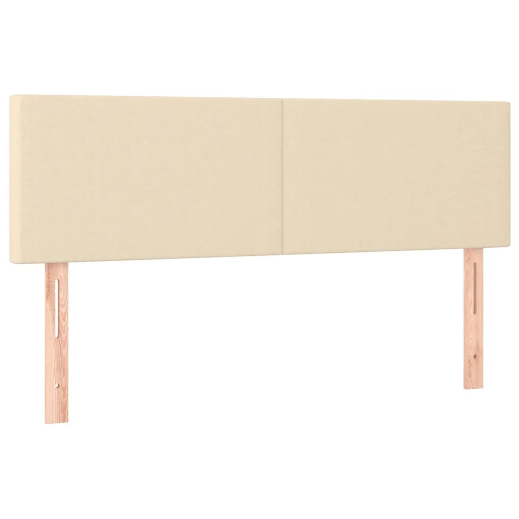 vidaXL Pouf Letto con Materasso e LED Crema 140x200 cm in Tessuto