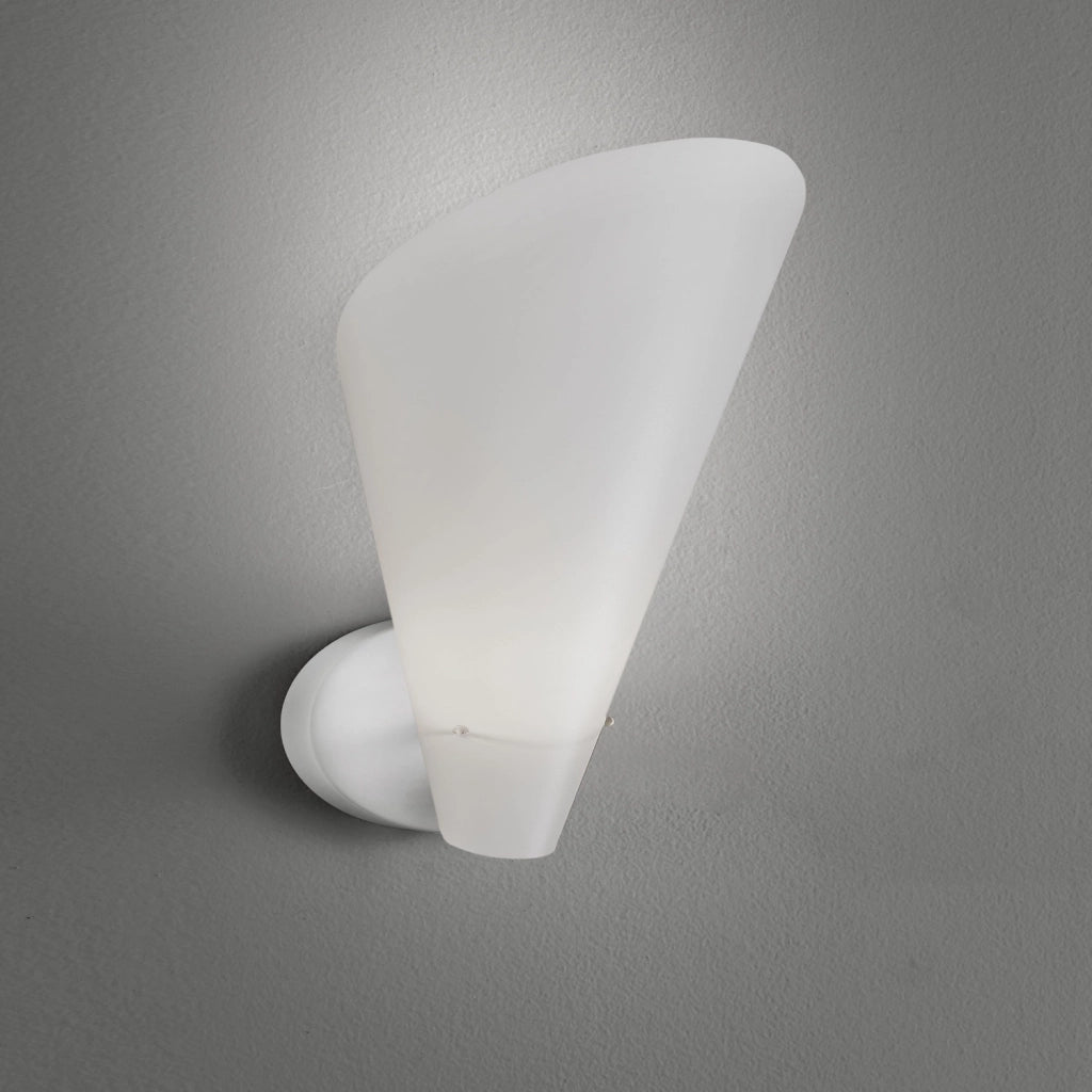 Applique Moderna Calle Polilux ® Bianco E Metallo 1 Luce E14