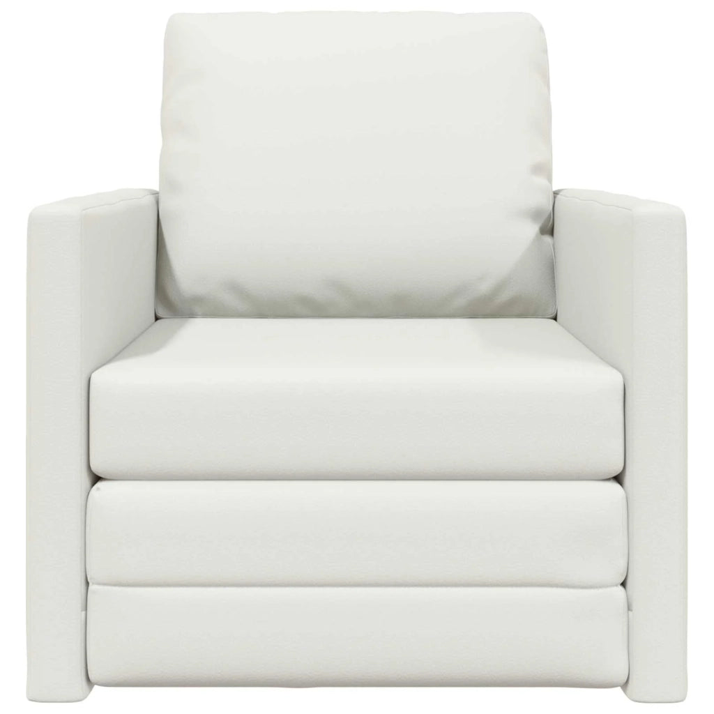 Divano letto 60cm Bianco Pelle Artificiale 4106636