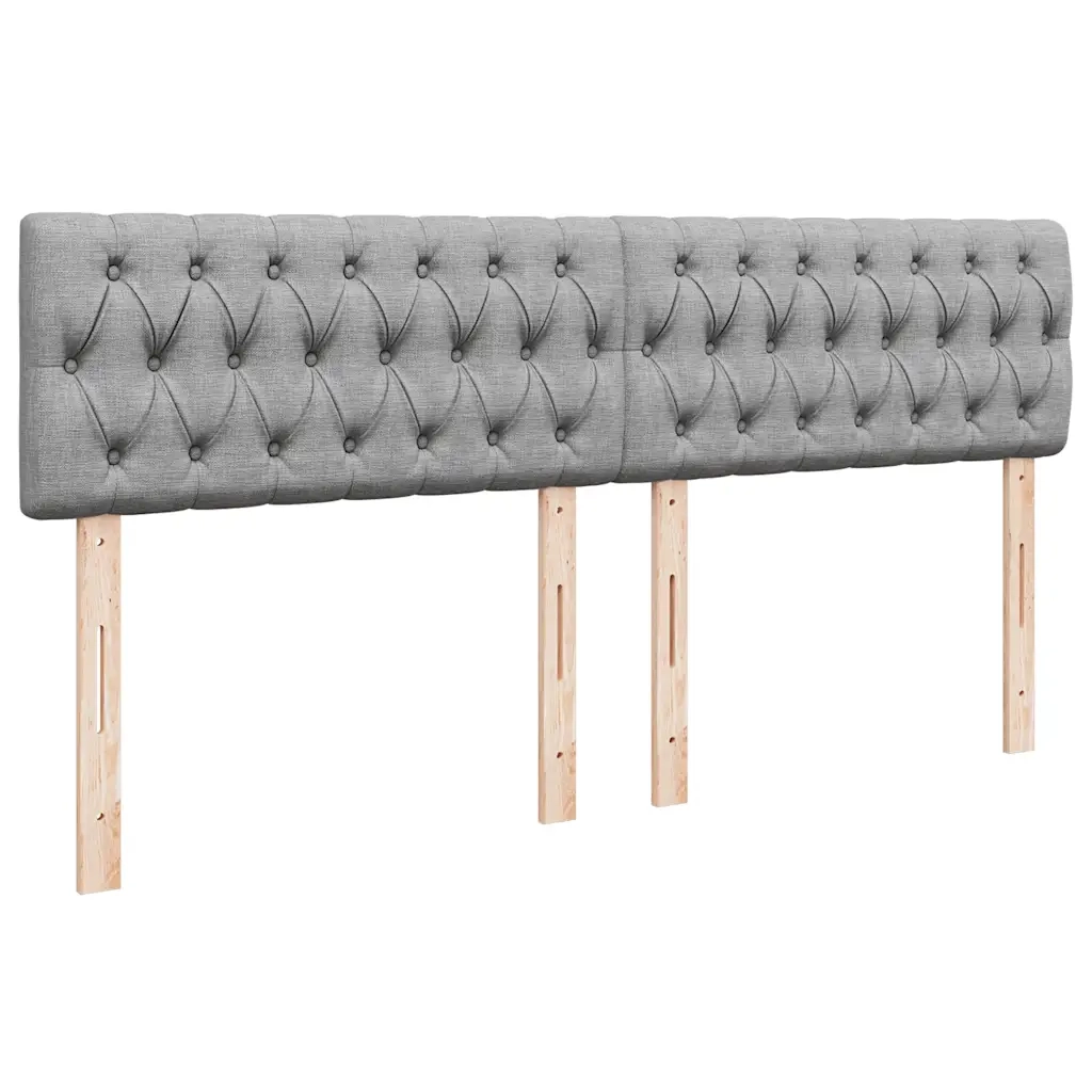 Giroletto a Molle con Materasso Grigio Chiaro 200x200cm Tessuto