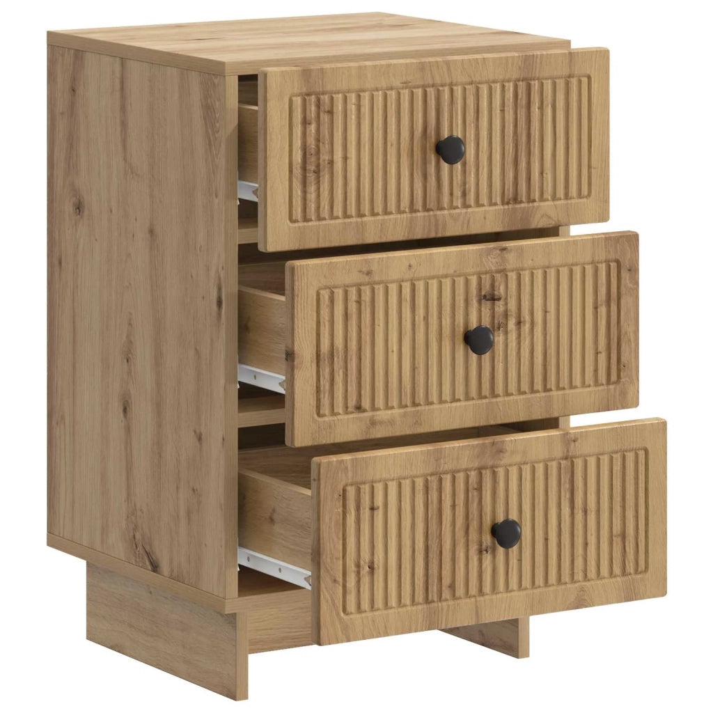 Comodino | Armadio da Notte | Mobiletto da notte Rovere Artigianale 43 x 41 x 66,5 cm