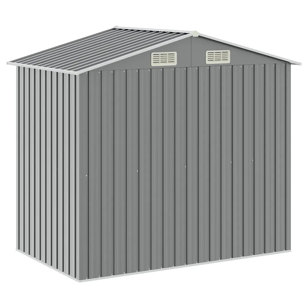 Capanno da Giardino con Scaffali Grigio 205x130x183 cm in Ferro 47103