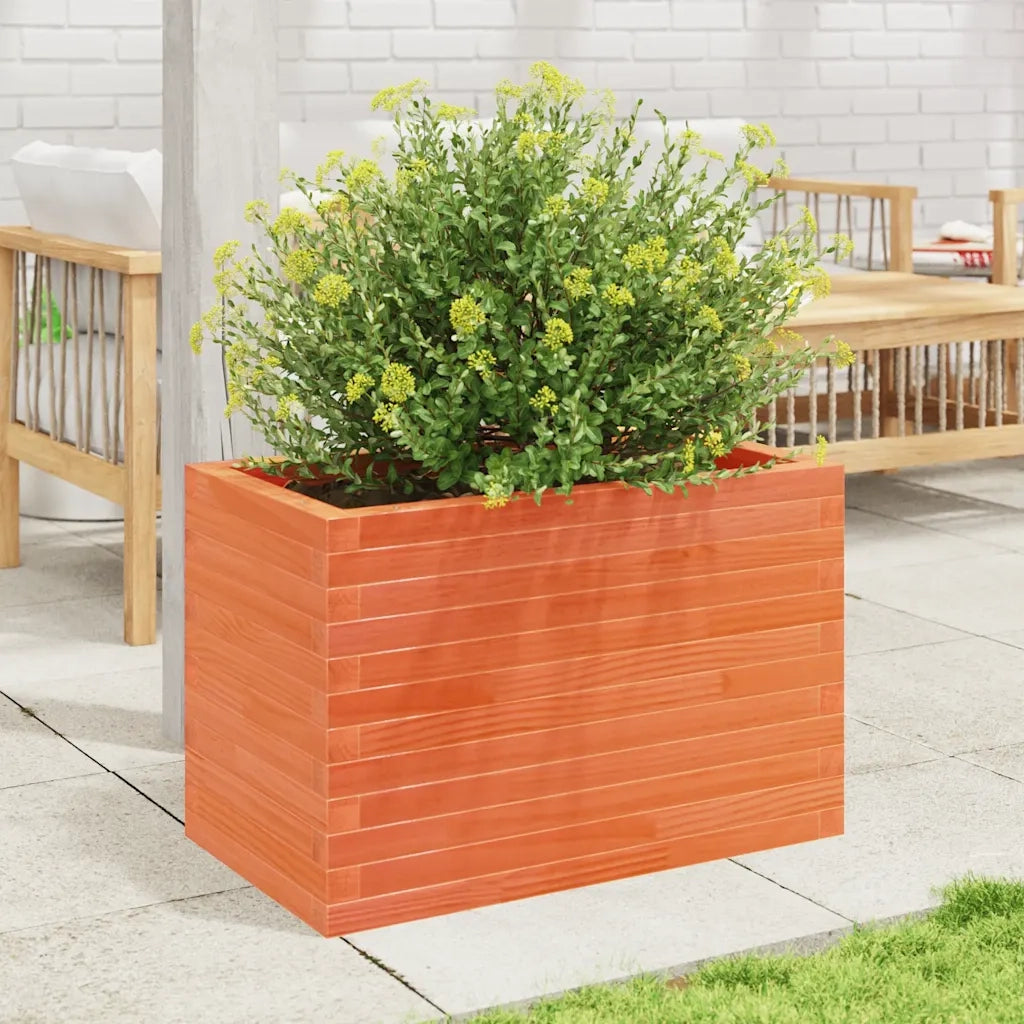 Fioriera Giardino Marrone Cera 70x40x45,5cm Legno Massello Pino 847265