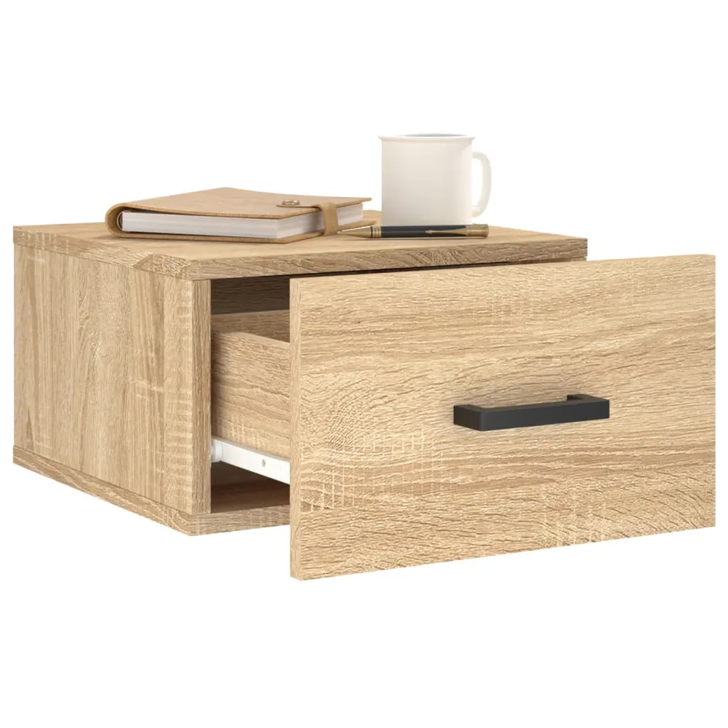 Comodino a Muro Rovere Sonoma 35x35x20 cm 829826