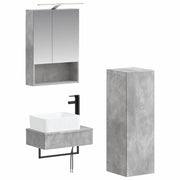 Set di Armadi da Bagno 4 pcs Grigio Cemento 50 x 14,5 x 70 cm 3407394