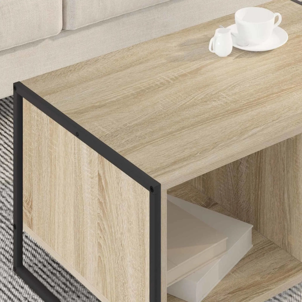 Tavolino da salotto Sonoma 80 x 50 x 40 cm Legno multistrato 886433
