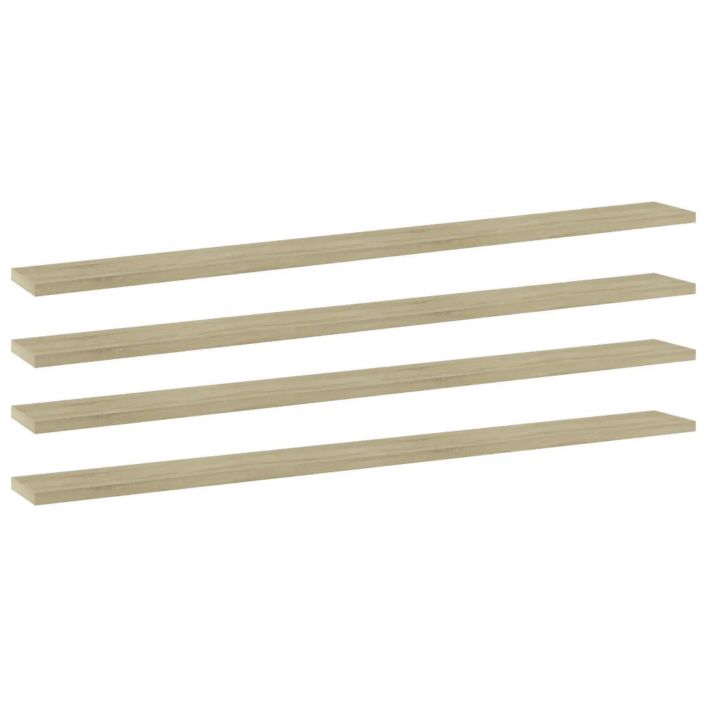 Ripiani per Libreria 4pz Rovere Sonoma 100x10x1,5cm Multistrato 805368
