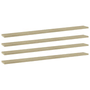 Ripiani per Libreria 4pz Rovere Sonoma 100x10x1,5cm Multistrato 805368