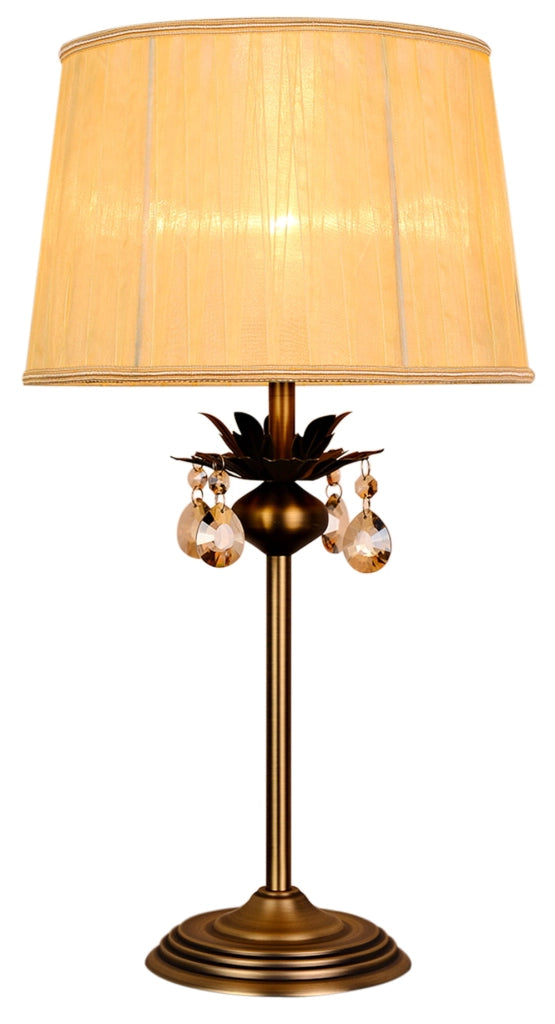 Lampada da tavolo Candellux Adonis ottone ecru E27 55cm