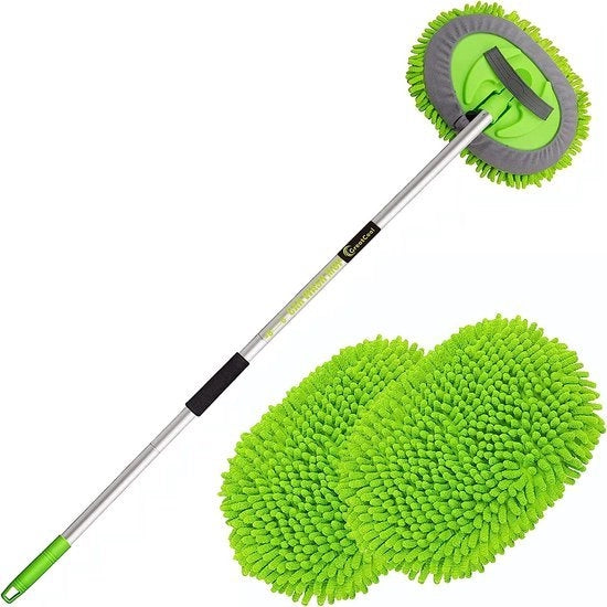 Set di Spazzole per Auto - Set di Spazzole per Pulire l'Auto Verde