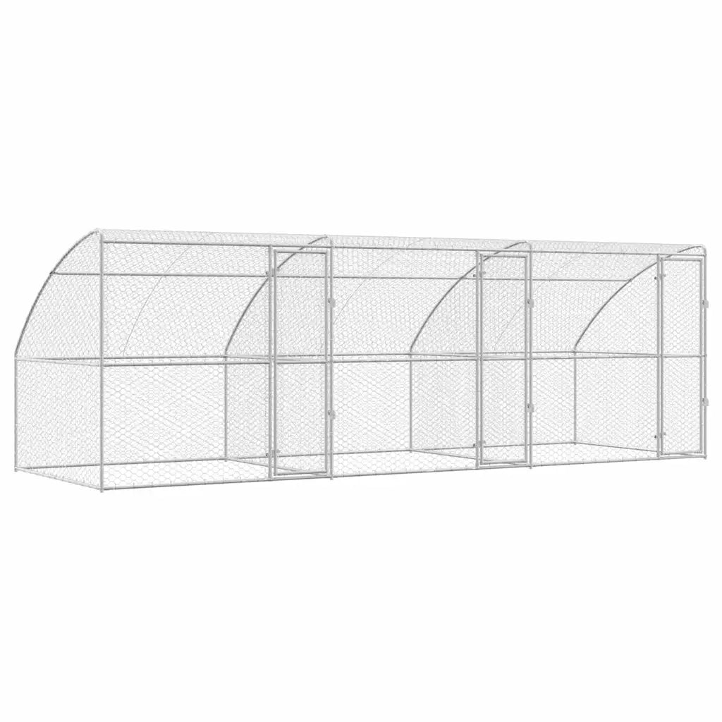 Cuccia per cani 3 pcs Argento 6 x 2 x 2 m Acciaio zincato