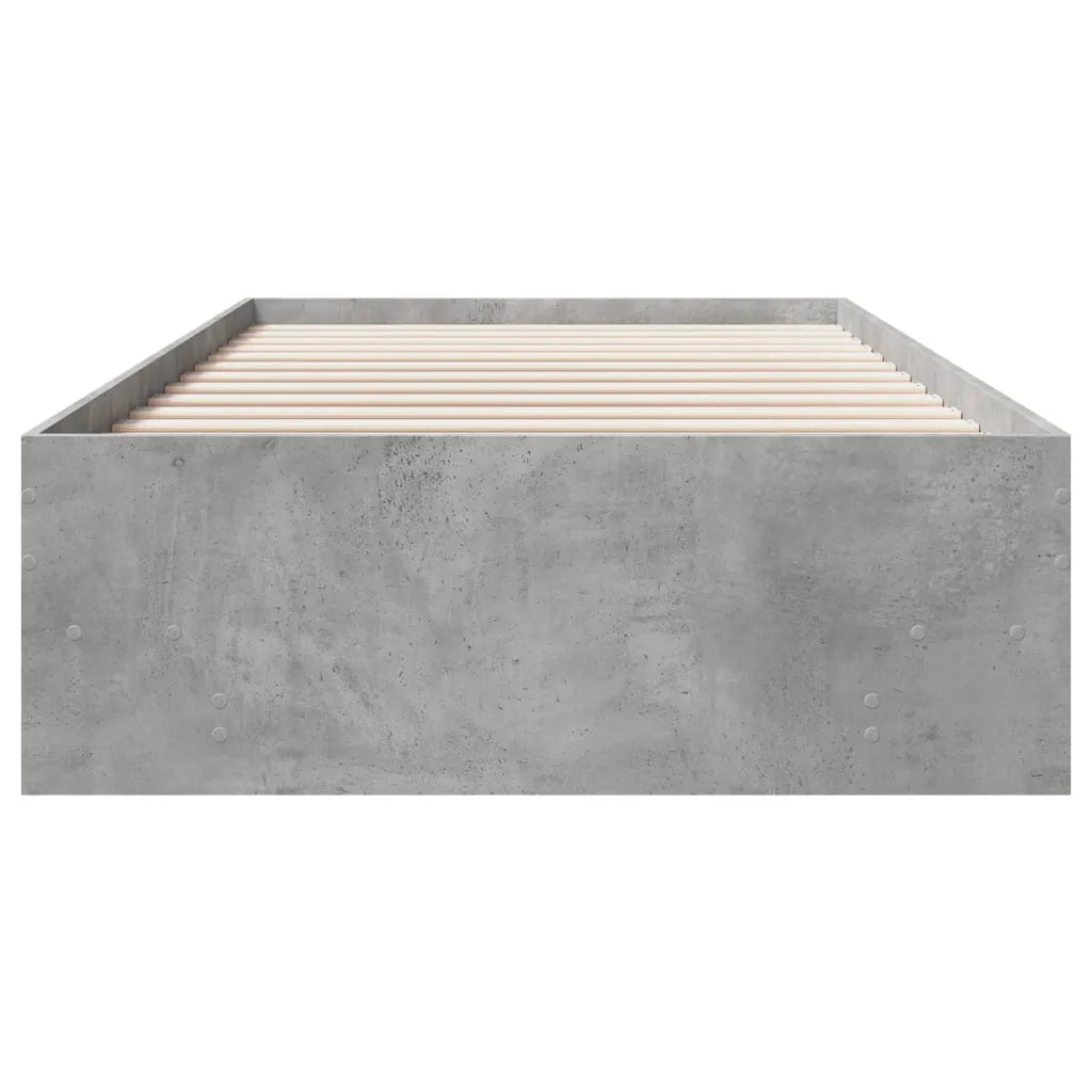 Giroletto-Struttura Letto Grigio Cemento 100x200 cm in Legno Multistrato 399195