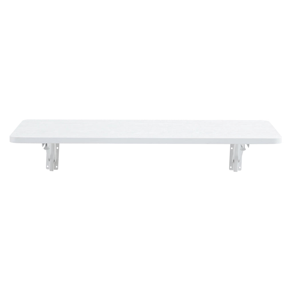 Scrivania pieghevole multifunzionale a parete in MDF con supporto metallico, per lavanderia e cucina, bianco
