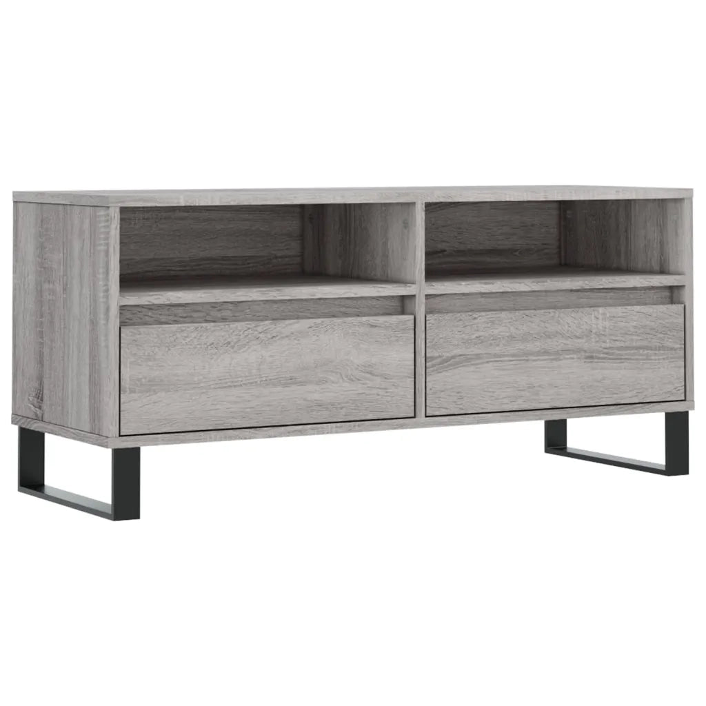 vidaXL Mobile Porta TV Grigio Sonoma 100x34,5x44,5cm Legno Multistrato
