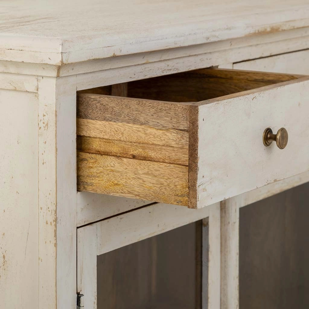 Credenza in legno beige, 160x40x100 cm