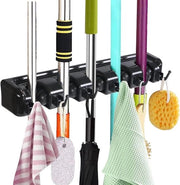 Organizzatore per Pennelli da Parete - 6 Fessure e 5 Ganci - Organizzatore da Appendere per Cucina - Giardino - Garage - Magazzino per Pennelli - Asciugamani e Scopa