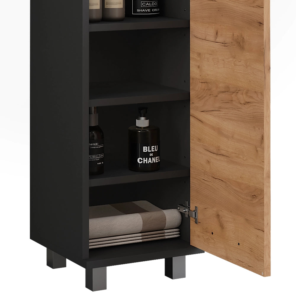 Vicco mobiletto bagno Antracite/quercia dorata 30.2 x 190 cm con 2 porte