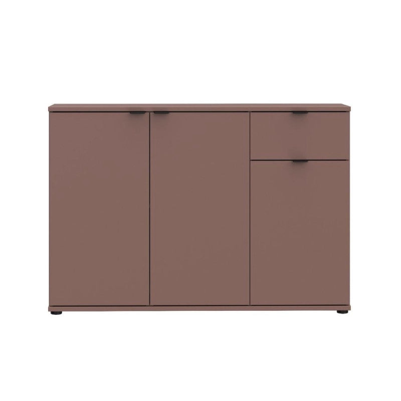 Mobile multiuso Segno con tre ante e 1 cassetto L 120 cm colore terracotta