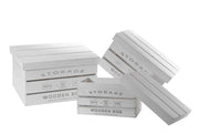 MAURY'S SET 3 CASSETTE IN LEGNO BIANCO CON COPERCHIO IN MISURE DIFFERENTI