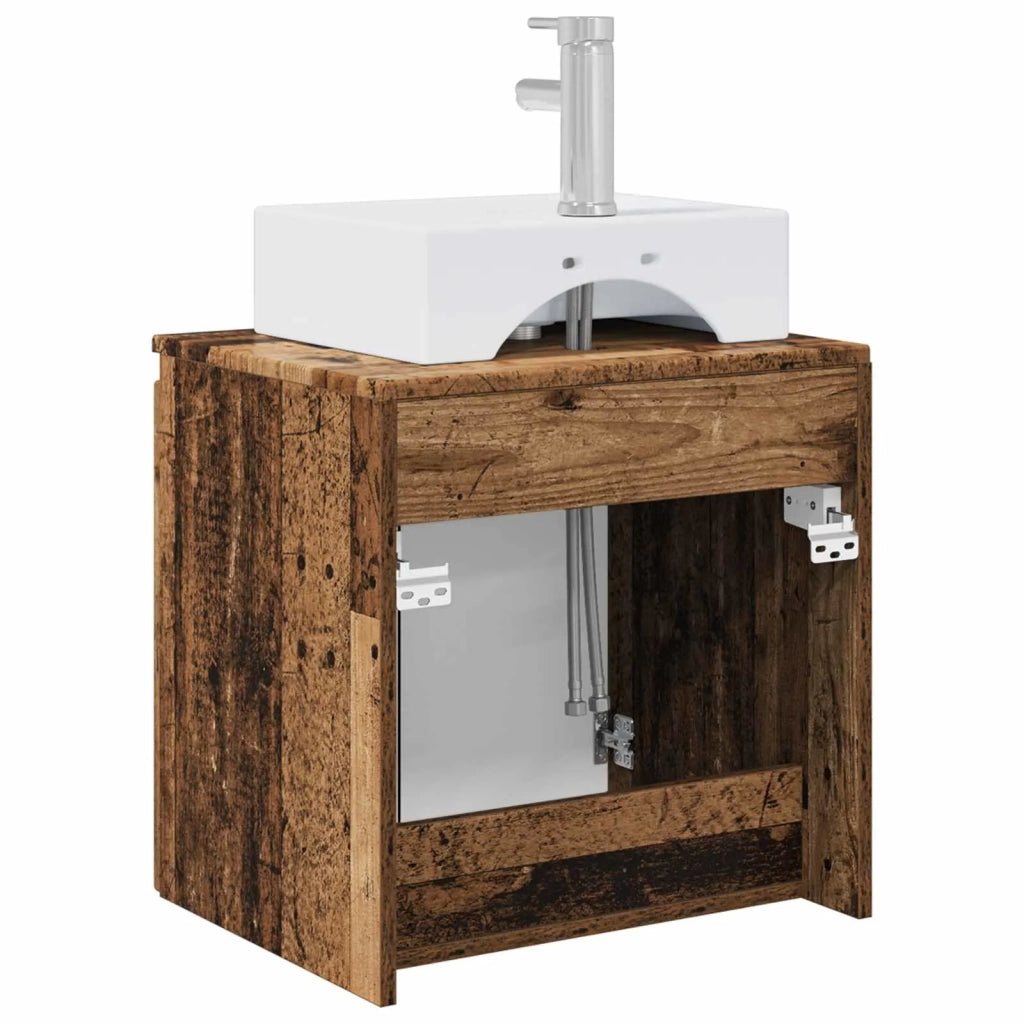 Mobile Lavabo da Parete Legno antico 49,5 x 41 x 62,5 cm 890420