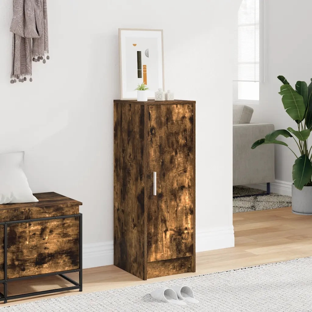 Scarpiera Rovere Fumo 32x35x92 cm in Legno Multistrato